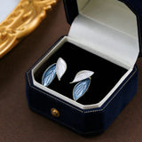 UNI-10311 - Black Leaves Gold - Earring