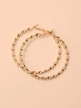 UNI-10092 - Twisted Hoop Gold - Earring