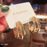 UNI-10081 - Gold & Silver Hoop - Earring