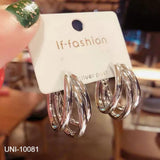 UNI-10081 - Gold & Silver Hoop - Earring