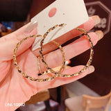 UNI-10092 - Twisted Hoop Gold - Earring