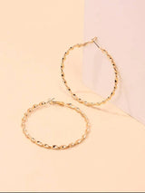 UNI-10092 - Twisted Hoop Gold - Earring